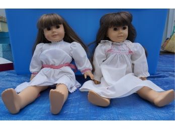 Two Brunette American Girl Dolls
