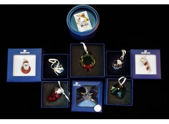 Collection Of Swarovski Crystal Christmas Ornaments With Boxes