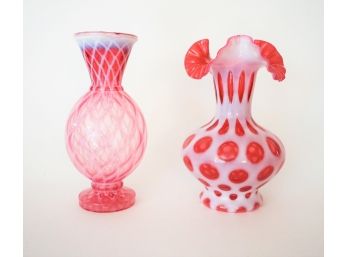 Pink And White Vases