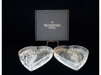 Two Waterford Heart Shaped Bowls