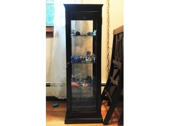Mahogany And Glass Side Display Cabinet