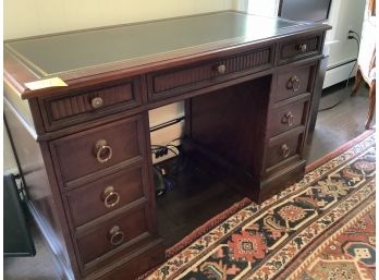 A21, Leather Topped Desk With Gold Inlay Pattern