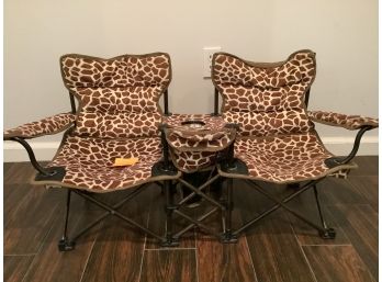 A54, Double Seat Giraffe Chair With Drink Holders, Youth Size