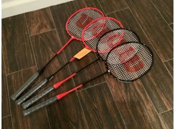 A52, Four Wilson Badminton Racquets, NEW