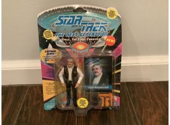 A102, Star Trek Collectors Item Action Figure And Collectors Card Dr. Montgomery Scott