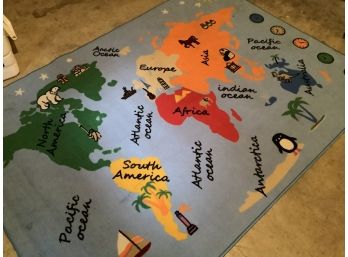 A103, Large Map Of The World Rug