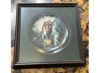 Donald Zolan 1983 'Noble Tribes' Plate In Shadowbox