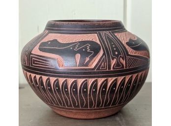 Native American Pottery, Signed By Harrison Tom See Description