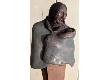 J.H. Boone Limited Edition By Lan Spurgers -  Beautiful Sculpture Of Mother/ Child Signed And Dated