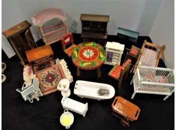 Lot Of Doll House Pieces