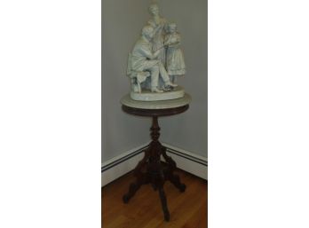 Victorian Table With Statue