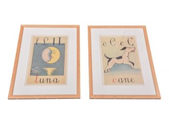 Pair Of 'Cane' And 'Luna' Framed Prints By Land Of Nod