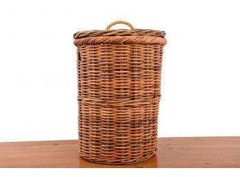 Wicker Hamper With Removable Top