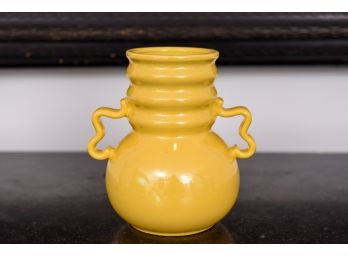 Stangl Glazed Yellow Double Handle Vase