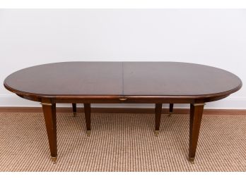 Custom Made Mahogany Dining Room Table With Six Legs On Casters