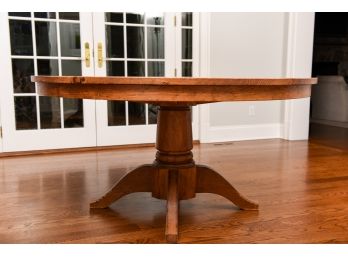 Custom Made By 'Go To Your Room' Round Walnut Pedestal Table