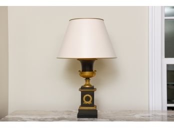 American Empire Style Gilt Urn Form Table Lamp