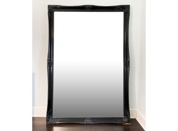 A Large Black Painted Wood Framed Beveled Mirror - SCARSDALE - FARLEY RD.