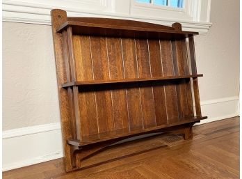 A Stickley Mission Oak Wall Shelf - SCARSDALE - FARLEY RD.