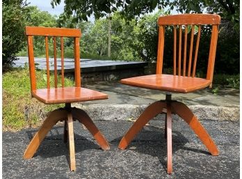 A Pair Of Wood Child's Chairs - CHAPPAQUA - SUNSET DR.