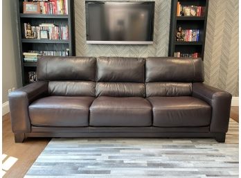 A Modern Leather Couch By Restoration Hardware - SCARSDALE - BERWICK RD.