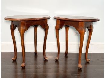 A Pair Of Oval Side Tables By Mersman Furniture - SCARSDALE - FARLEY RD.