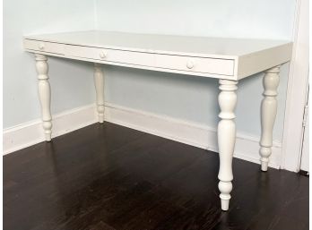 A White Painted Wood Desk, Or Console By Pottery Barn Teen - SCARSDALE - FARLEY RD.