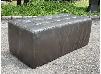 A Vintage Tufted Leather Ottoman/Coffee Table - CHAPPAQUA - SUNSET DR.