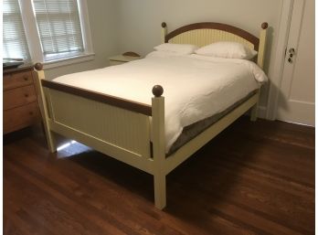 A Queen Size Painted Wood Bedstead (Possibly Pottery Barn) - SCARSDALE - FARLEY RD.