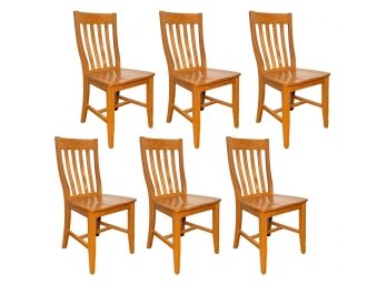 A Set Of 6 Maple Spindle Back Dining Chairs - SCARSDALE - FARLEY RD.