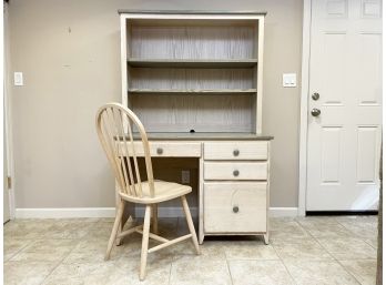 A Modern Oak Desk And Hutch Top - SCARSDALE - FARLEY RD.