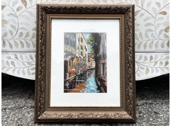 A Tiny Venetian Scene Oil On Canvas By Venetian Artist - CHAPPAQUA - SUNSET DR.