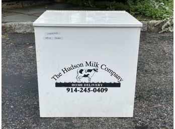 An Insulated Metal Milk Box From The Hudson Milk Company - CHAPPAQUA - SUNSET DR.