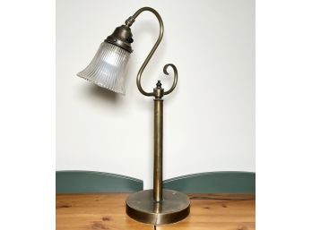 A Brass And Glass Accent Lamp - SCARSDALE - FARLEY RD.