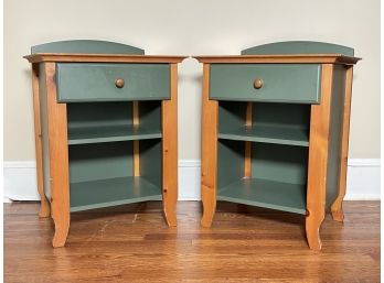 A Pair Of Painted Wood Nightstands - SCARSDALE - FARLEY RD.