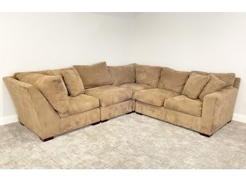 A Large Four Piece 'Axis' Sectional By Crate & Barrel In Peat Color - SCARSDALE - BERWICK RD.