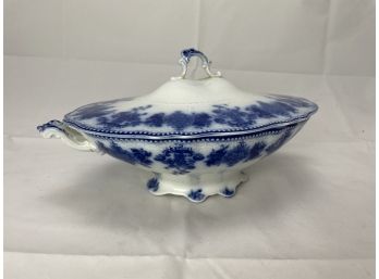 'flowing Blue' Soup Server Bowl Circa 1900 Or Maybe Earlier