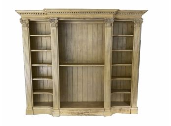 Very Large Wall Unit With Side Bookcases