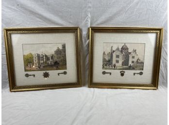 Pair Of 20th Century Etchings Handcolored