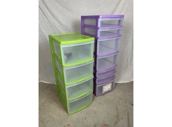 Multi Drawer Plastic Container Lot