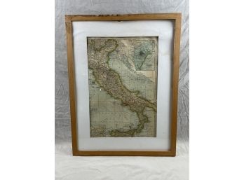 Framed Map Of Italy