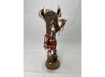 Beautiful Navajo Buffalo Dancer Kachina Doll - Artist Signed