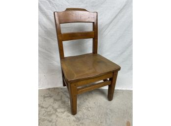 Children's Oak Chair From Kindergarten Class Circa 1930s