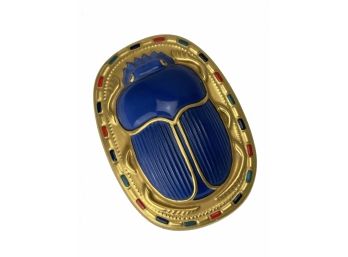 United State Bicentennial Treasures Of Tutankhamun Exhibition 1976 Scarab Paperweight Numbered