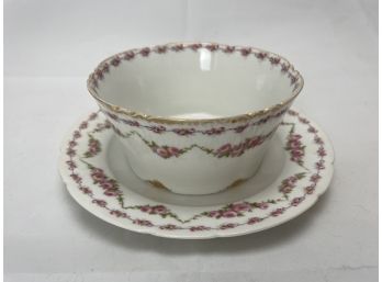 Haviland Limoges China Bowl And Plate - Haviland GDA France