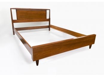 Mid Century Walnut Full Bed Frame By American Of Martinsville