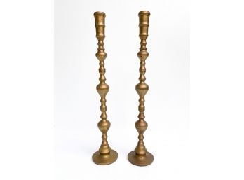 X-large Vintage Brass Candlesticks