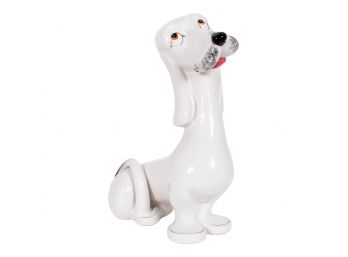 Vintage Italian Porcelain Ceramic Hound Dog