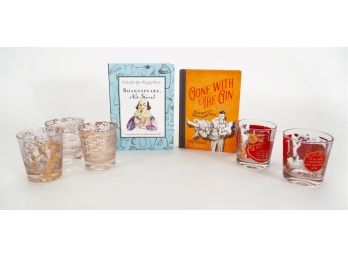 Mid Century Cocktail Glasses And Cocktail Books