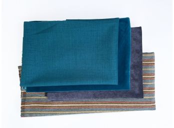 Various Blue Fabric Remnants